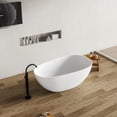 thumbnail image 5 of MEDUNJESS 59" Free Standing Bathtub, Stand Alone Tub Modern Luxury Soaking Tub, Gloss White, 5 of 8
