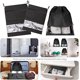 thumbnail image 4 of Bolsa de zapatos de viaje de 6 piezas con cubiertas de zapatos impermeables a prueba de polvo para uso diario y organizador de zapatos de viaje (negro) ER, 4 of 5