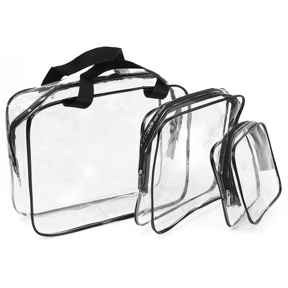 Pretty See 3 in 1 Clear PVC Cosmetic Bags Waterproof Transparent Travel ...