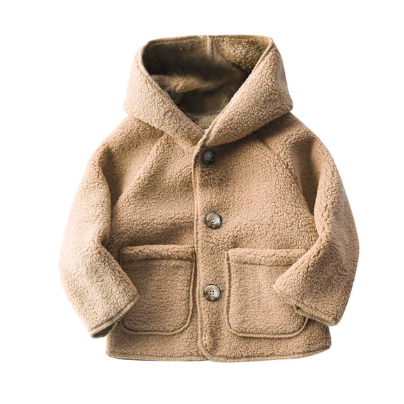 Cameland Girls Outerwear Jackets & Coats Toddler Kids Boys Girls Long Sleeve Winter Solid Color Boys Girls Jackets 18M-7Y
