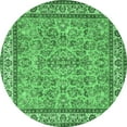 thumbnail image 1 of Ahgly Company Indoor Round Persian Emerald Green Traditional Area Rugs, 6' Round, 1 of 4