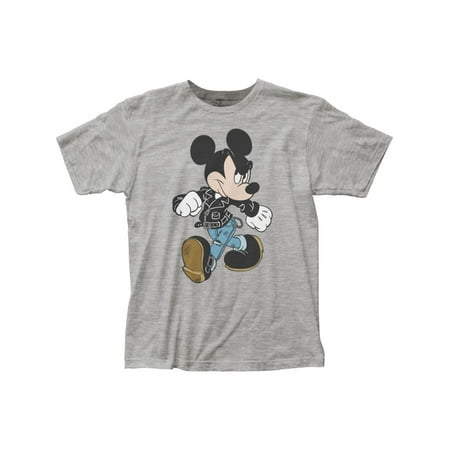Disney's Mickey Mouse Punk Mickey Image Adult Fitted Jersey T-Shirt ...