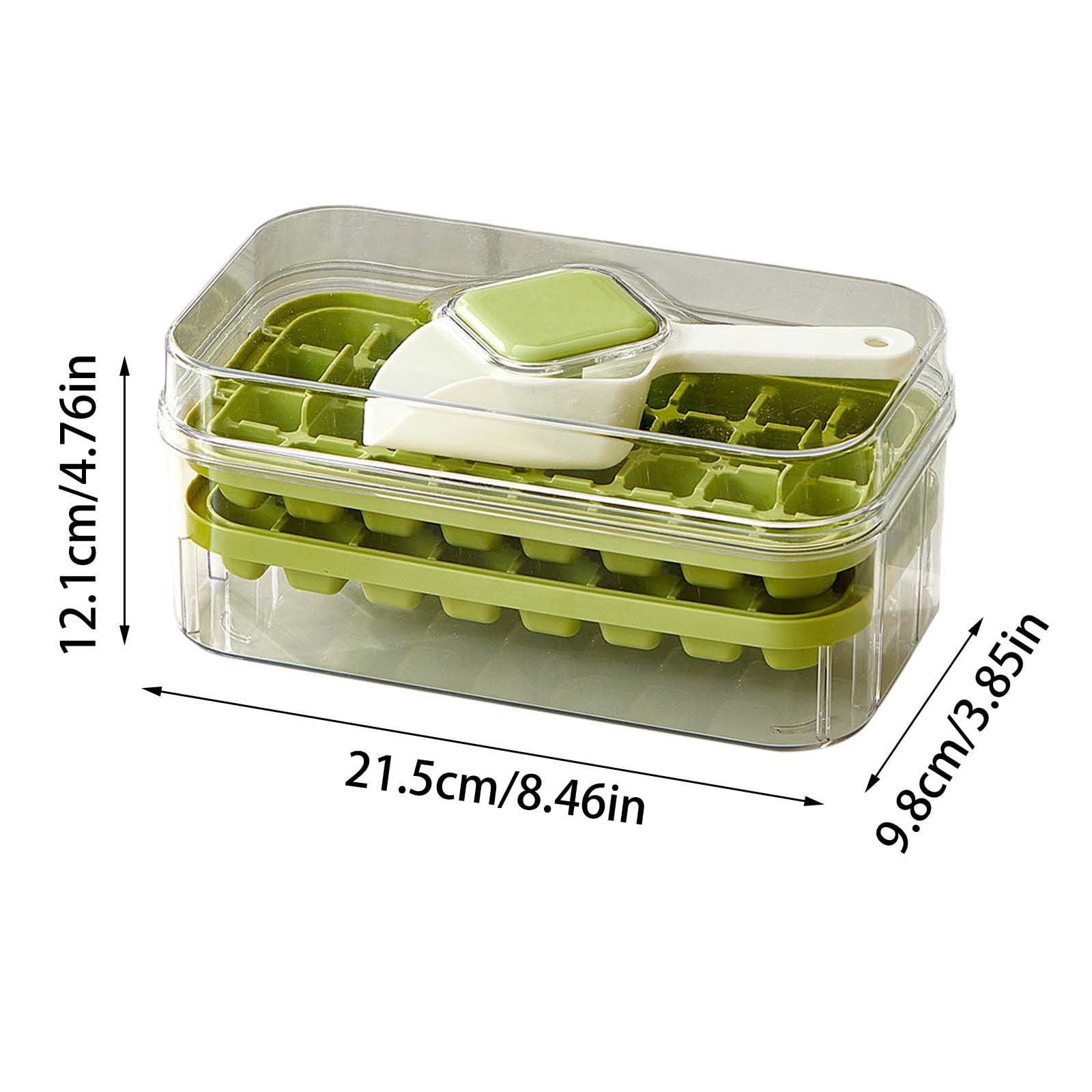 Double Layer Ice Mold Tray Storage Maker Box, One Click Release Freezer Ice Container Device, Portable Handle Ice Storage System Appliance, Home Party Summer Drink Cooling Tool