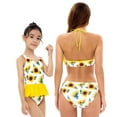thumbnail image 4 of URMAGIC URMAGIC Family Matching Mommy and Me One Piece Swimsuit Girls Sunflower Women V Neck Monokini Bathing Suit, 4 of 8