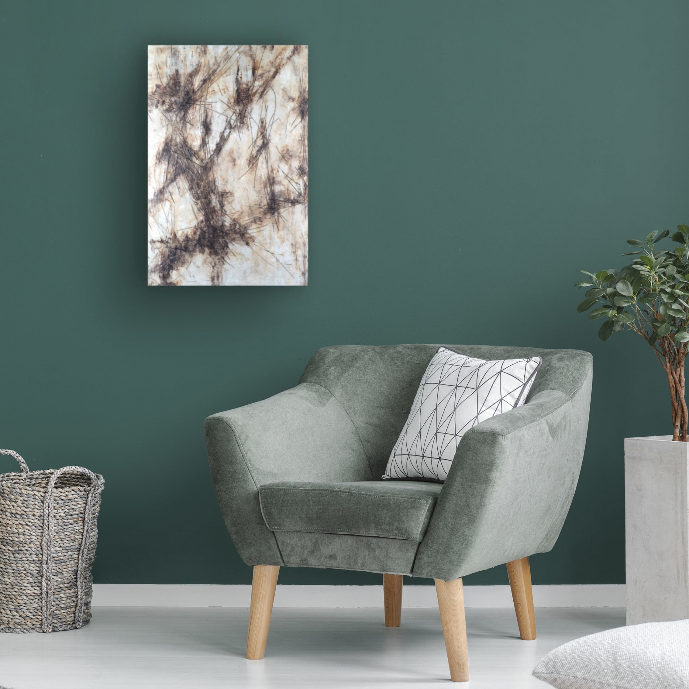 Canvas Wall Art - Michael Willett 'Etched stone I' Wall Art for Living Room, Bedroom, or Office Décor by Trademark Fine Art - 30 x 47 Inches