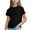 Black, variant on Soft Girls Short Sleeve Top | Ribbed Knit T-Shirt with Scalloped Trim for Kids Kids 2T-12 | Casual Everyday Tee (White),Size 3-4T