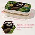 thumbnail image 5 of Sloth Velvet Portable Earring Holder with Removable Compartment - Gift for Jewelry Lovers - Necklace Holder, Jewelry Boxes, 5 of 7