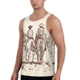 thumbnail image 2 of Salouo Cowboys Riding Horses for Men's Tank Tops,Sleeveless Muscle Shirts for Men Quick Dry Workout Tank Top Gym Muscle Tee Fitness Bodybuilding Sleeveless T Shirt-4X-Large, 2 of 7