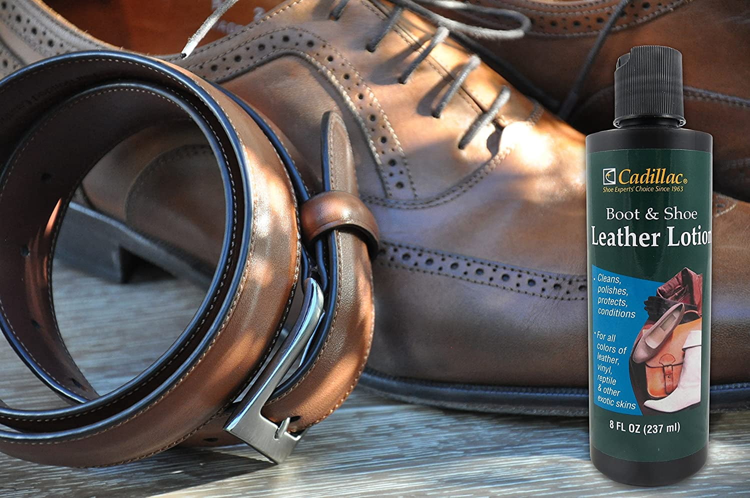 Cadillac Boot and Shoe Leather Lotion, 8 Fl Oz (Pack of 2) 8 oz (2 Pack)