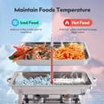 thumbnail image 6 of EAYSG 4 Pack 8QT Chafing Dish Buffet Set with 2 Full Size, 2 Half Size, 3 1/3 Size Food Pans, Stainless Steel Buffet Chafers Catering Food Warmers for Party/Buffet/Wedding/Banquet/Catering Events, 6 of 7