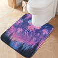 thumbnail image 2 of Yayeee Bath Rug for Bathroom Floor Non Slip Rectangle Fluffy Soft Absorbent Mat, 16"x24", Neon Jellyfish, 2 of 7