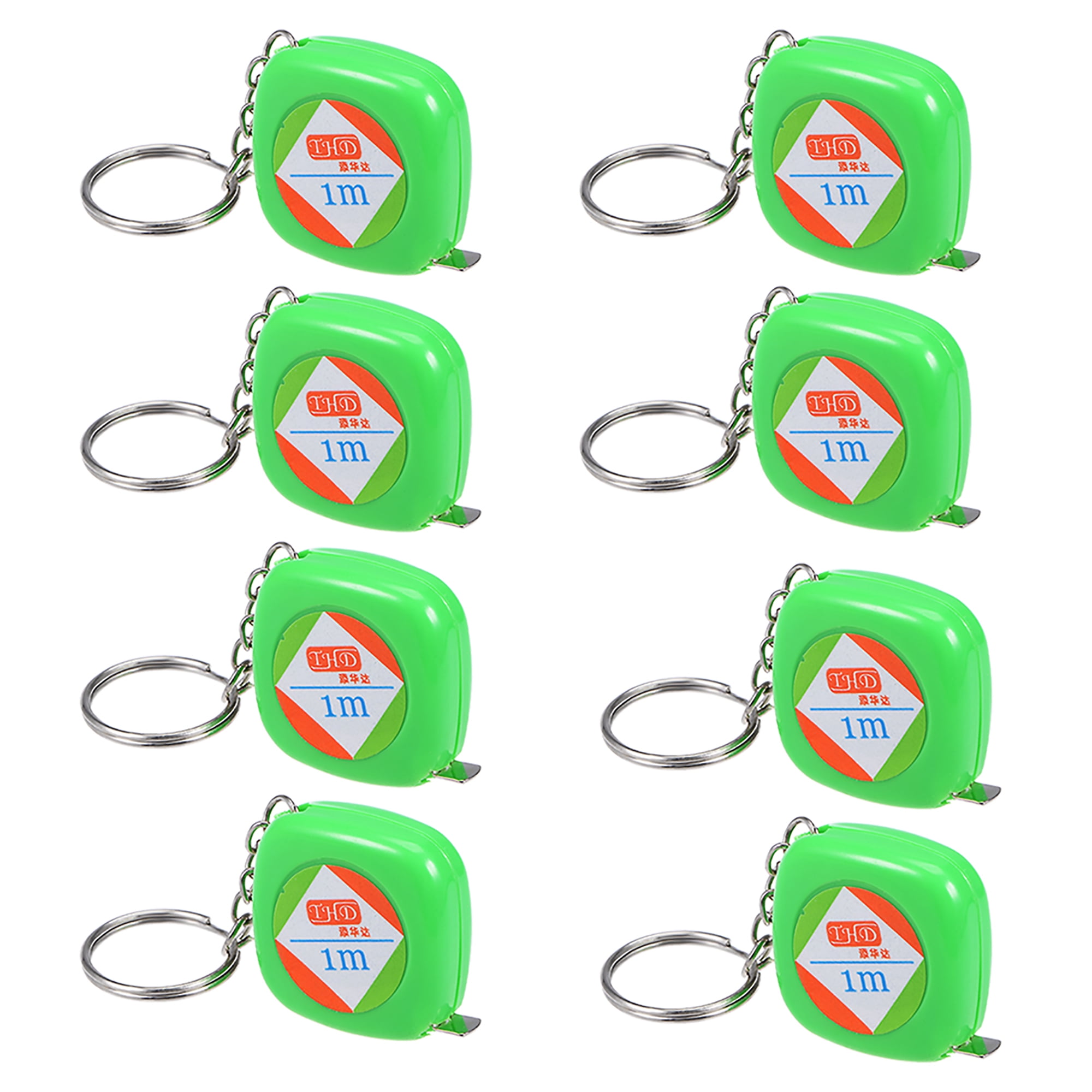 3.28Ft 1M Tape Measuring Retractable Keyring Measure Ruler 8 Pack