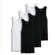 thumbnail image 1 of Packs Económicos de Camiseta sin Mangas y Camiseta Interior de Canalé 100% Algodón para Hombre, Grande y Alto, en Blanco y Negro (4XL, Mixto, Paquete de 6), 1 of 5