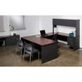 thumbnail image 7 of Lorell Mahogany Laminate/Charcoal Modular Desk Series Pedestal Desk - 2-Drawer 66" x 30" , 1.1" Top - 2 x Box Drawer(s), File Drawer(s) - Single Pedestal on Left Side - Material: Steel - Finish: Mahog, 7 of 7