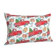 thumbnail image 2 of Disketp Pillow Covers Watercolor Red Truck And Fir Tree Pattern Throw Pillow Case Cushion Covers,Cushion For Bedroom,Couch,Home-16"X24", 2 of 9