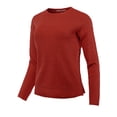 thumbnail image 2 of A2Y Women's Fitted Vintage Inspired Acrylic Side Slit Long Sleeve Sweater Red S, 2 of 5