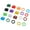 20Pcs, variant on Assorted Key Caps Identifiers Covers For Effective Key Management Feature Silicone In Various Color Fast Easy Key Access