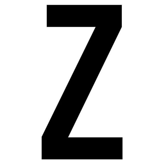 J.J. Keller 61636 Letter Z White Vinyl Adhesive Label - 12 in.