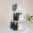 thumbnail image 2 of Efavormart 50 Pc Set | Wedding Dress & Tuxedo Shower Party Favor Candy Gift Boxes with Ribbon Ties, 2 of 11