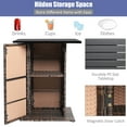 thumbnail image 6 of Costway 5PCS Patio Rattan Bar Table Stool Set Hidden Storage Shelf Cushioned Navy, 6 of 10
