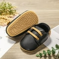 thumbnail image 4 of HsdsBebe Baby Boys Girls Dress Shoes Infant Casual Loafers Newborn Lace Up Leather Oxford Sneakers for First Walkers 3-18M, 4 of 6