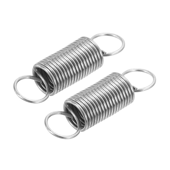 2Pcs 0.4x4x15mm Extended Compression Spring, 304 Stainless Steel Spring, Silver