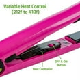 thumbnail image 5 of Ovente Ceramic Hair Straightener 1 Inch Ceramic Plate Hot Tool 2GB MP3 Player Speaker Up to 410 Degree Heat Control Smooth Glide Beauty Flat Iron Wave Curler Travel Slim USB Cord 110 Voltage Pink GF6, 5 of 8
