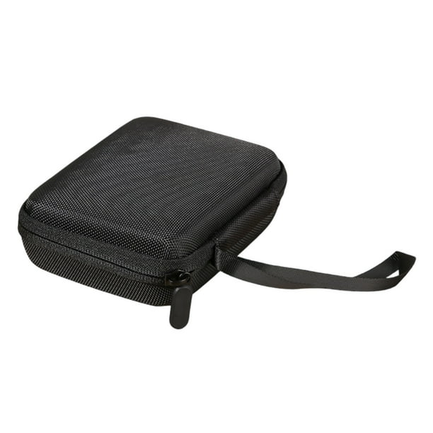 Estuche de PU y EVA para púas de guitarra, capacidad para más de 50 púas, correa de mano, cremallera y bolsillo de malla, portátil para instrumentos musicales acústicos y eléctricos