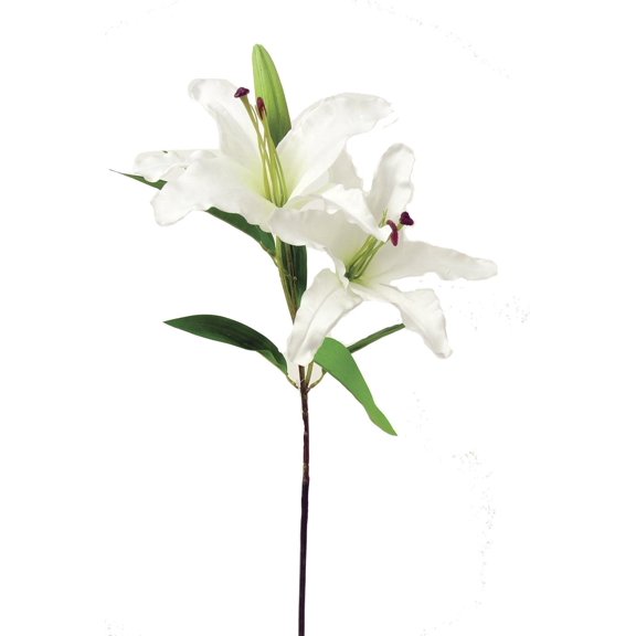 White Lily Garden Stem Artificial Flower