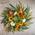 thumbnail image 5 of 17.7" Spring Wreaths for Front Door, Summer Hydrangea Peony Outdoor Wreath, Green Floral Door Decor for All Season Home Wall Wedding Farmhouse Holiday, 5 of 9