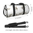 thumbnail image 4 of Fotbe Japanese White Cranes Pattern Foldable Sports Gym Bag with Wet Dry Pocket, Ultralight Travel Bag, Large Capacity Duffel Bag, Splash Proof Carry on Bag, Overnight Bag, Weekender Bag, 4 of 8
