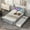 Gray#1, variant on Twin Size Adjustable Bed Base, Twin Size Loft Bed with Storage Staircase and Window, With LED Light, White, White Bed Frames,Solid Wood+Mdf Platform Bed Frames