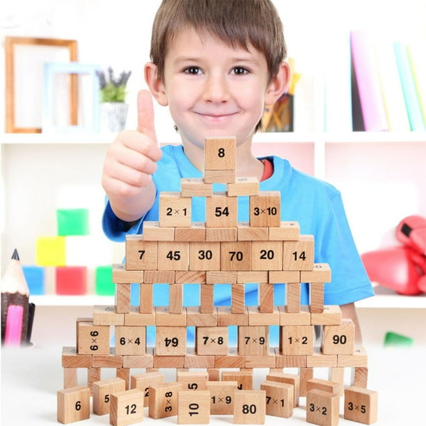 Educativos 99 bloques de matemáticas de multiplicación rompecabezas de juguete para ayudas didácticas juguetes de interacción entre padres e CUTICAT Juguetes de matemáticas Montessori