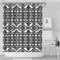 thumbnail image 2 of Extra Long Boho Shower Curtain 72x84 Inches - Vintage Floral & Tropical Leaves Pattern, Waterproof Bohemian Bathroom Decor with 12 Hooks, Tribal Rustic Style, 2 of 4