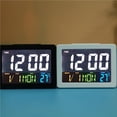 thumbnail image 3 of Naiovety Digital LED mesita de noche reloj despertador pantalla calendario temperatura LCD reloj electrónico temperatura despertador estudiante Decoración del hogar Negro Naiovety HA024111-02, 3 of 5
