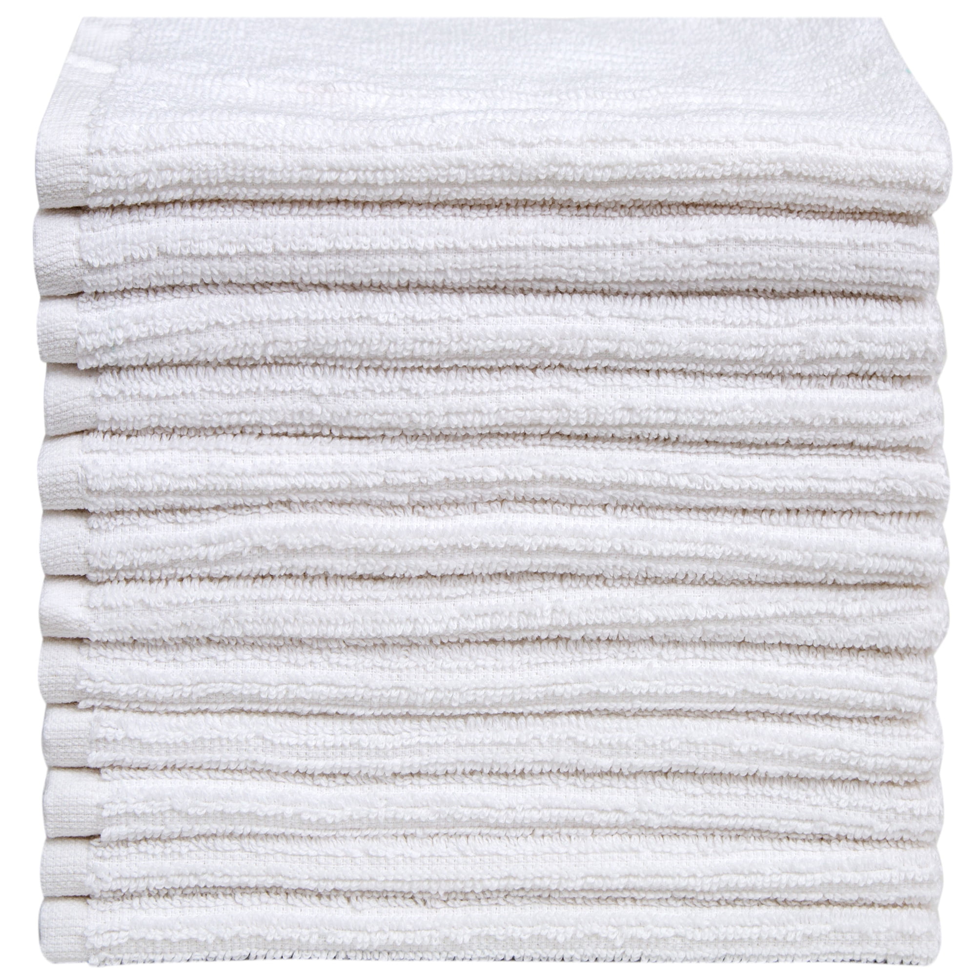 Kitchen Towels, 100% Cotton, Absorbent Rags for Cleaning Counter Top, Hand  Drying Dishes - Thick, Soft, Durable, Reusable, Dry Barmops 16” x 19”