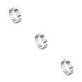 thumbnail image 4 of letairis Bague Creuse en Acier Inoxydable 18mm Argent Couple Classique 3Set, 4 of 6