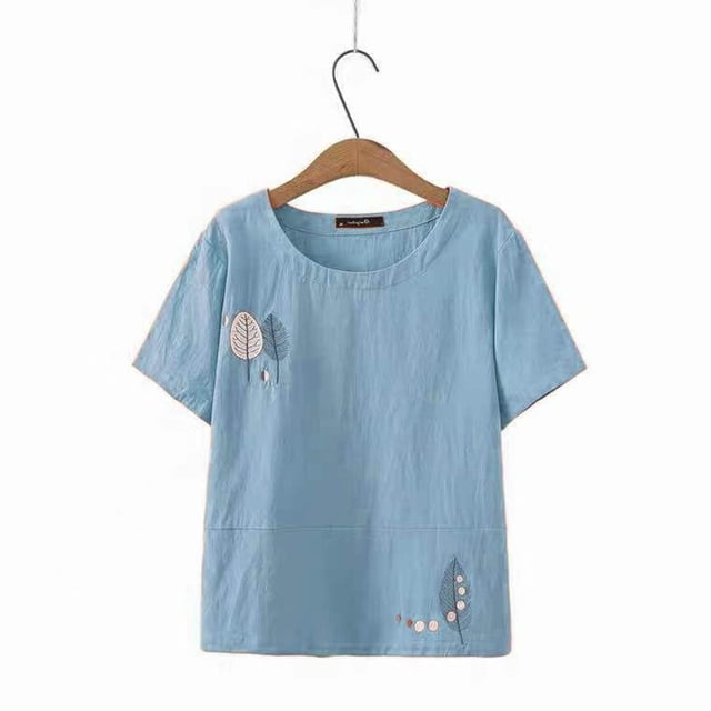 Liquidation d'Économies! T-Shirt Grande Taille pour Femmes BEFOKA, Blouse Décontractée d'Été pour Femmes, T-Shirt Décontracté à la Mode pour Femmes, Blouse à Manches Courtes et Col Rond