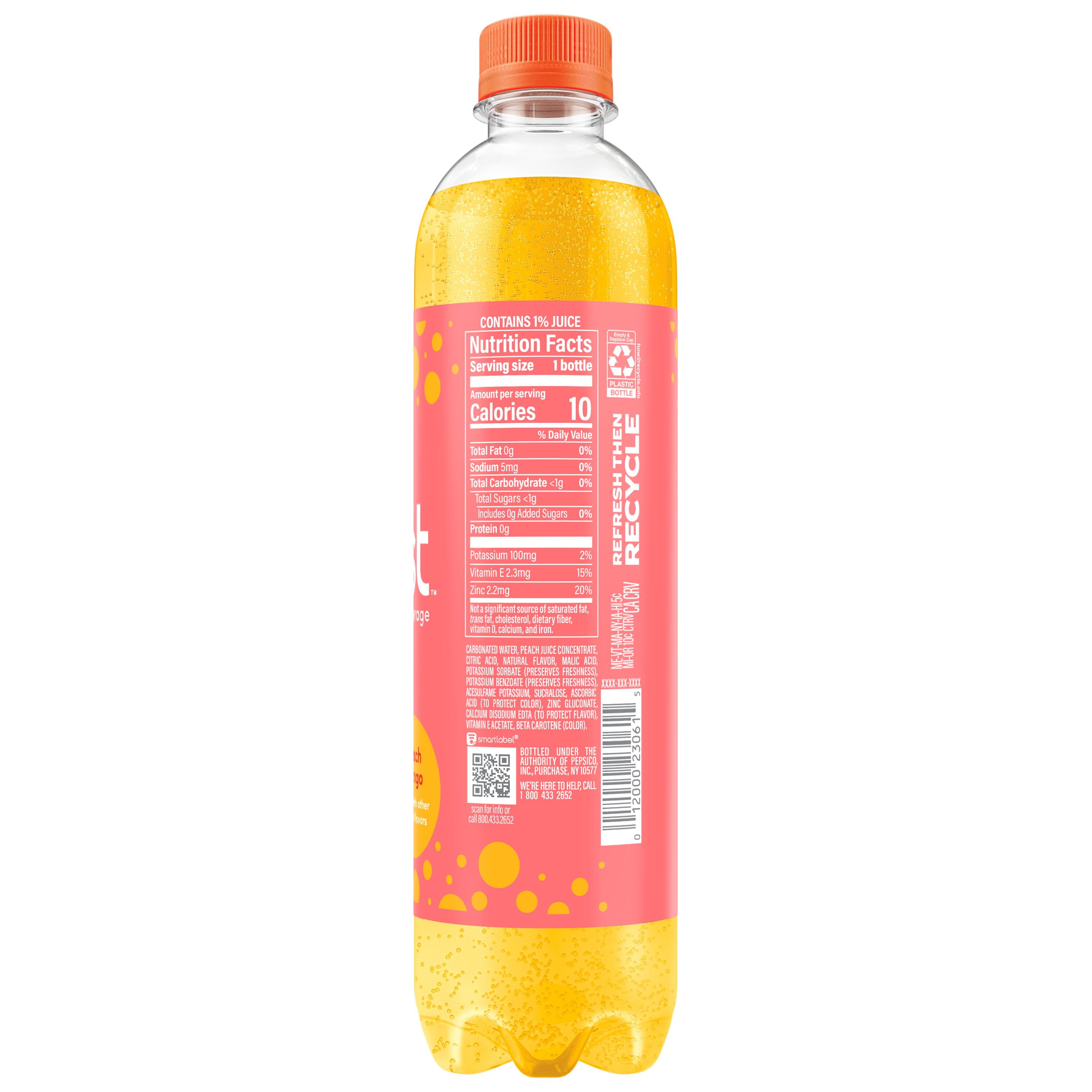 Bubly Burst Sparkling Water Peach Mango 16.9 Fl Oz