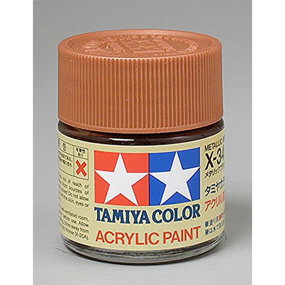 TAMIYA Acrylic X34 Metallic Brown TAM81034 Plastics Paint Acrylic