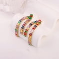 thumbnail image 3 of 14K Tassel Earrings with Colorful Square Moissanite Stones, Bohemian Tassel Design - Perfect for Gift-giving, 3 of 6