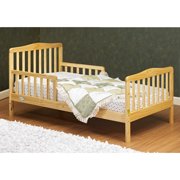Angle View: Orbelle Trading 401N Solid Wood Natural Toddler Bed