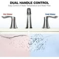 thumbnail image 4 of Bathroom Faucets for Sink 3 Hole, Faucet for Bathroom Sink, Widespread Bathroom Sink Faucet with Pop-up Drain and Supply Lines, for Bathroom Sink Vanity RV Farmhouse Sink, 4 of 7