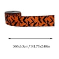 thumbnail image 5 of Orange Black Spiderweb Gift Wrapping Ribbon, Halloween Wired Edge Craft Ribbon for Fall Wreath DIY Decor, 141.73x2.48in, 5 of 6