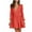 Red #1, variant on pstuiky Dresses for Women, Women Solid Color Long Sleeve Deep V Dress Mini Beach Dress Leisure Black L