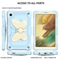 thumbnail image 7 of FJLBDE Case for Samsung Galaxy Tab A7 Lite 2021 8.7 inch SM-T220/T225/T227 with Butterfly Stand, Shockproof Protective Tablet Cover with Shoulder Strap for Kids Girls, Beige Blue, 7 of 7