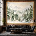 thumbnail image 6 of Forest Collection Tall with Evergreen Pine Trees, Serene Japanese Inspired for Japanese Art Lovers, Wall Decor, Christmas Gift, Tapestry Wall Hanging for Dorm and Living Room, 6 of 7