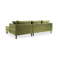 thumbnail image 4 of Edenton Mid-Century Modern Velvet Right Facing Sectional Sofa in Olive Green, 4 of 6