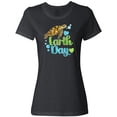 thumbnail image 3 of Inktastic Earth Day Sea Turtle and Hearts Women's T-Shirt, 3 of 5