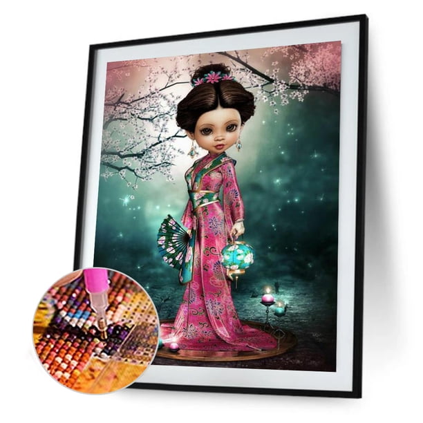 Cuadros Decorativos Kit de pintura de diamante 5D cuadro de mosaico de taladro redondo completo para niña DIY regalo de diamantes de imitación JShteea Nuevos Originales